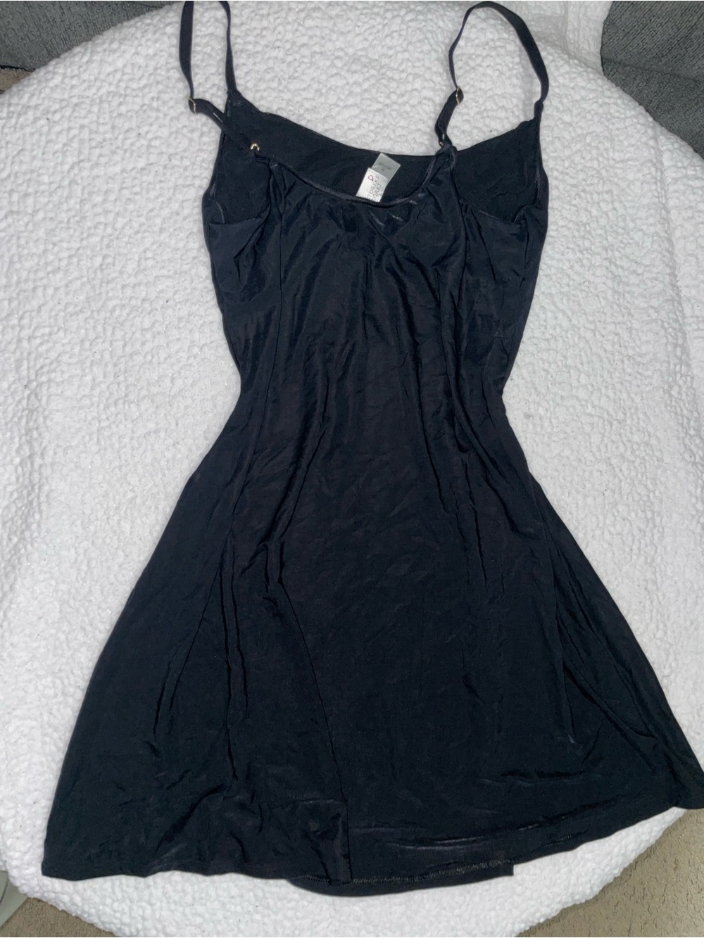 Victoria's Secret Black Mini Slip Dress with Adjustable Strapsu